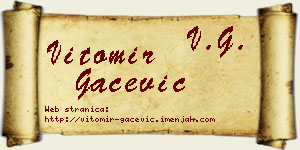 Vitomir Gačević vizit kartica